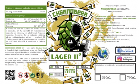 Chernobeer - Lager 11° - 1,5 litru (Světlý ležák)