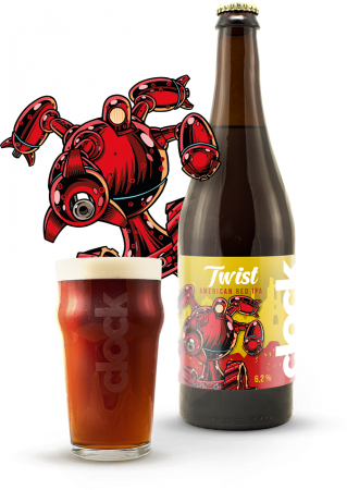 Pivovar Clock - Twist 14° 0,7l (India Pale Ale - Red)