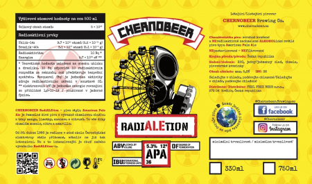 Chernobeer - RadiALEtion 12° - 1,5 litru (American Pale Ale)