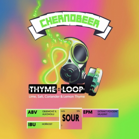 Chernobeer - Thyme Loop: Lime, Salt, Coriander & Lemon Thyme 13° - 1 litr (Sour - Fruited Gose)