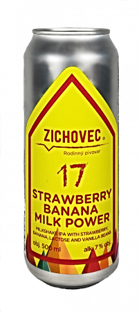 Rodinný pivovar Zichovec - Strawberry & Banana Milk Power 17° 0,5l (Milkshake IPA)