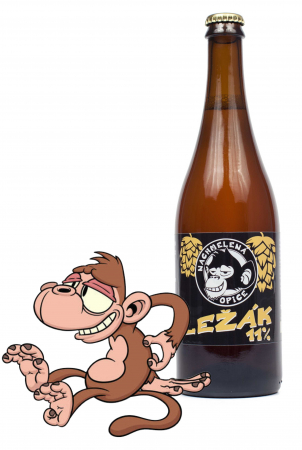 Pivovar Nachmelená Opice - Ležák 11° 0,7l (Světlý ležák)