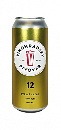 Vinohradský pivovar - Vinohradská 12° 0,5l (světlý ležák)