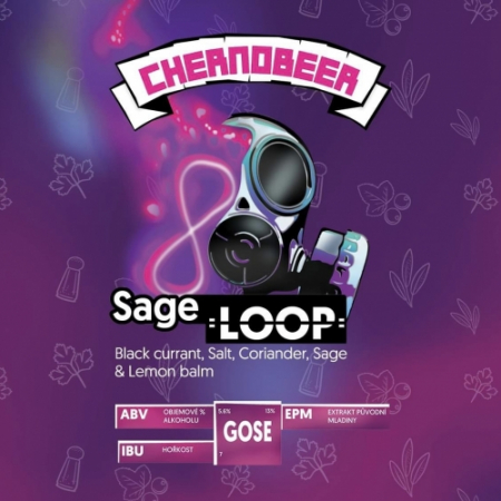 Chernobeer - Sage Loop 13° - 1,0 litru (Blackcurrant Gose)