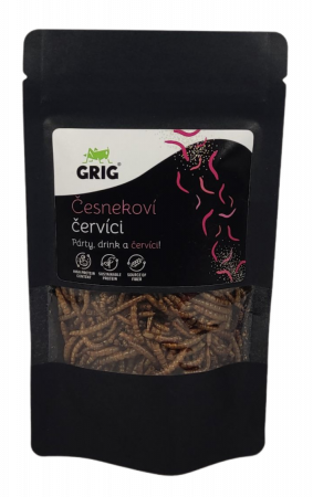 Grig - Česnekoví červíci 20 g (jedlý hmyz)