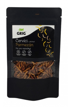 Grig - Červíci s parmezánem 20 g (jedlý hmyz)