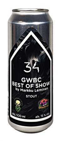 Rodinný pivovar Zichovec - GWBC Best of Show by Markku Leminen 34° 0,5l (Stout)