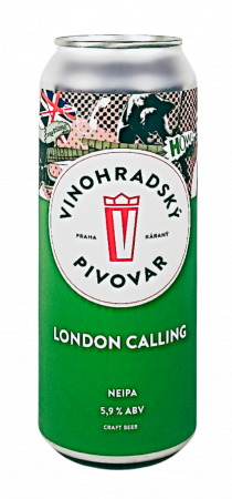 Vinohradský pivovar - London Calling NEIPA 14° 0,5l (New England IPA)