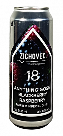 Rodinný pivovar Zichovec - Anything Gose Blackberry Raspberry 18° 0,5l (Fruited Gose)