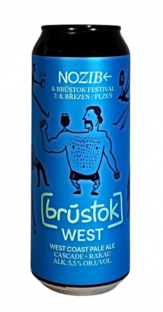 Pivovar Nozib - Brūstok West 13° 0,5l (West Coast Pale Ale)