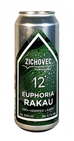 Rodinný pivovar Zichovec - Euphoria Rakau 12° 0,5l (Dry Hopped Lager)