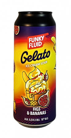 Pivovar Funky Fluid - Gelato: Figs & Bananas 18° 0,5l (Ice Cream Sour)