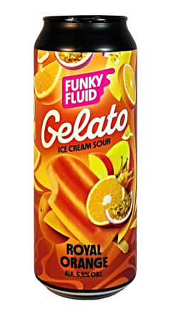 Pivovar Funky Fluid - Gelato: Royal Orange 18° 0,5l (Ice Cream Sour)