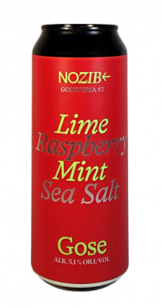 Pivovar Nozib - Goseteria #3 Lime, Raspberry, Mint, Sea Salt 12° 0,5l (Gose)
