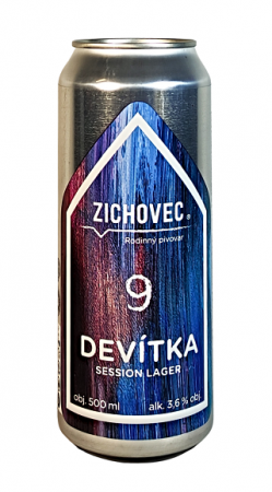 Rodinný pivovar Zichovec - Devítka 9° 0,5l (Session Lager)