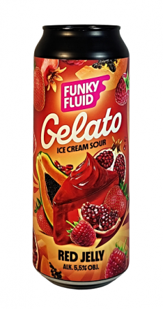 Pivovar Funky Fluid - Gelato: Red Jelly 18° 0,5l (Ice Cream Sour)