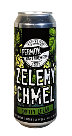 Pivovar Permon - Zelený chmel 11° 0,5l (světlý ležák)