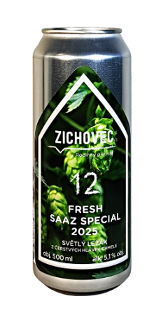 Rodinný pivovar Zichovec - Fresh SAAZ Special 2025 12° 0,5l (Fresh Hop Lager)