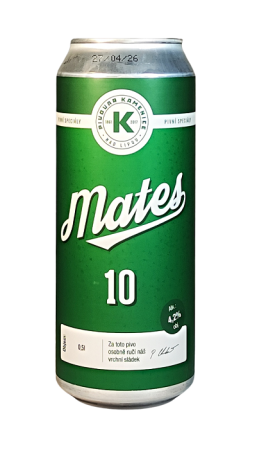 Kamenice nad Lipou - Mates 10° 0,5l (světlé výčepní)