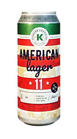 Kamenice nad Lipou - American Lager 11° 0,5l (světlý ležák)