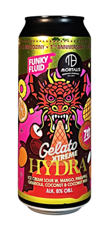 Pivovar Funky Fluid - Gelato XTREME: Hydra 30° 0,5l (Ice Cream Sour)