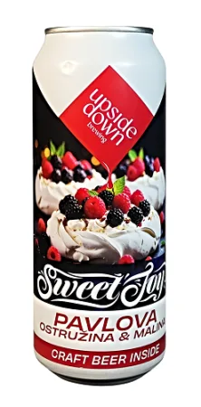 Pivovar Upside Down - Sweet Joy: Pavlova ostružina & malina 13° 0,5l (Pastry Sour)