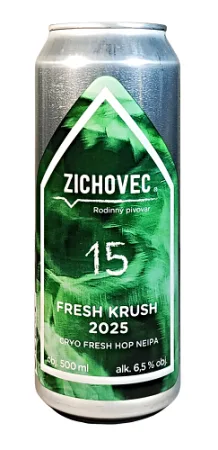 Rodinný pivovar Zichovec - Fresh Krush 2025 15° 0,5l (Cryo Fresh Hop NEIPA)
