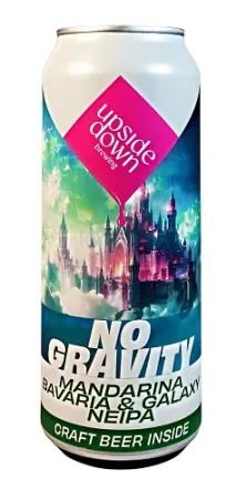 Pivovar Upside Down - No Gravity Mandarina Bavaria & Galaxy 14° 0,5l (NEIPA)