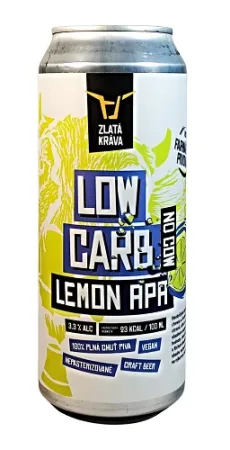 Pivovar Zlatá Kráva - Low Carb Lemon APA No Cow 8° 0,5l (Nízkosacharidová APA)
