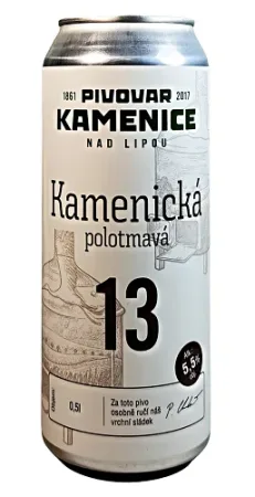 Kamenice nad Lipou - Polotmavá 13° 0,5l (polotmavý ležák)