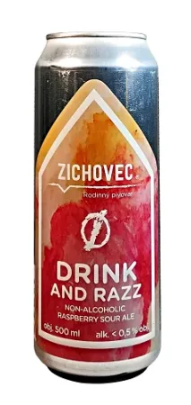 Rodinný pivovar Zichovec - Drink and Razz 0,5l (Nealko Sour Ale)