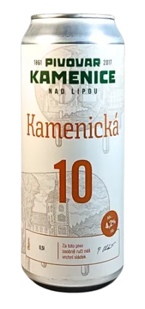 Kamenice nad Lipou - Kamenická 10° 0,5l (světlé výčepní pivo)