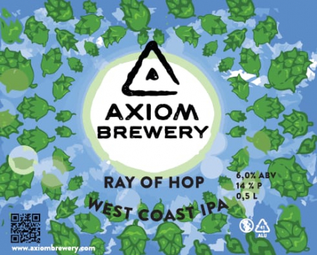 Pivovar Axiom - Ray of Hop 14° 0,5l (West Coast IPA)