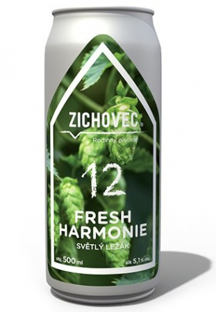 Rodinný pivovar Zichovec - Fresh Harmonie 12° 0,5l (Světlý ležák)
