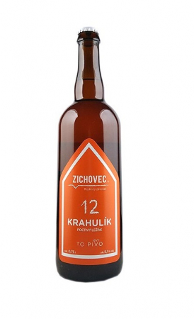 Rodinný pivovar Zichovec - Krahulík12° 0,75l (světlý ležák)