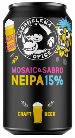 Pivovar Nachmelená Opice - Mosaic + Sabro NEIPA 15° 0,33l (New England IPA)