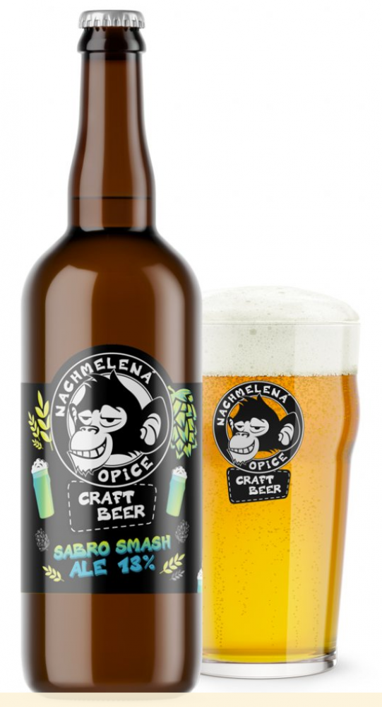 Pivovar Nachmelená Opice Sabro SMASH ALE 13° 0,7l (American Pale ALe