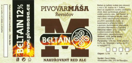 Pivovar Máša - Beltain 12° 1l (Nakuřovaný Red Ale)