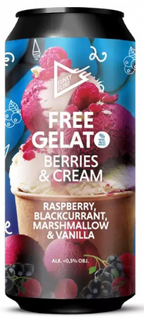 Pivovar Funky Fluid - Free Gelato: Berries & Cream 0,5l (Nealko Sour)