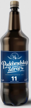 Poděbradský pivovar Zdroj - Ležák 11° 1,5l (Světlý Ležák)