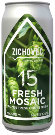 Rodinný pivovar Zichovec - Fresh Mosaic 15° 0,5l (New England IPA)